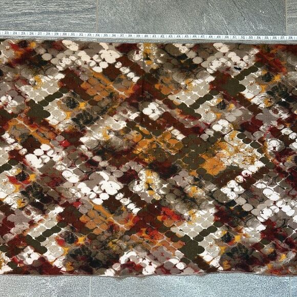 NWOT Scarf Shawl Wrap Blanket Abstract Polka Dots Warm Autumn Neutral 74" x 29" - Picture 11 of 15